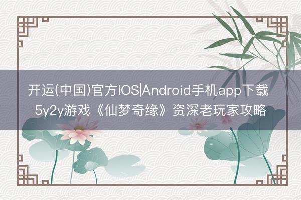 开运(中国)官方IOS|Android手机app下载 5y2y游戏《仙梦奇缘》资深老玩家攻略