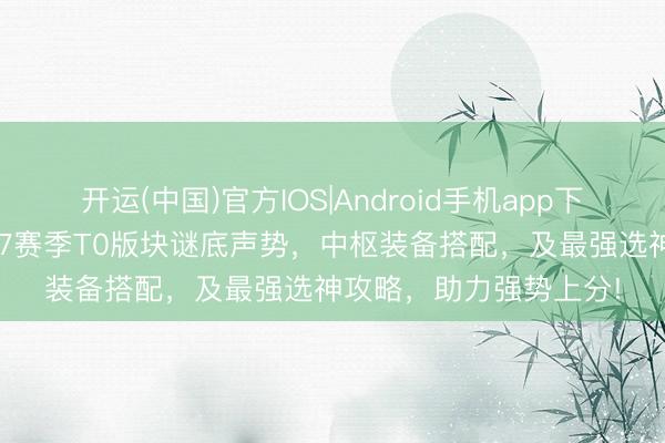 开运(中国)官方IOS|Android手机app下载 《金铲铲之战》S17赛季T0版块谜底声势，中枢装备搭配，及最强选神攻略，助力强势上分!