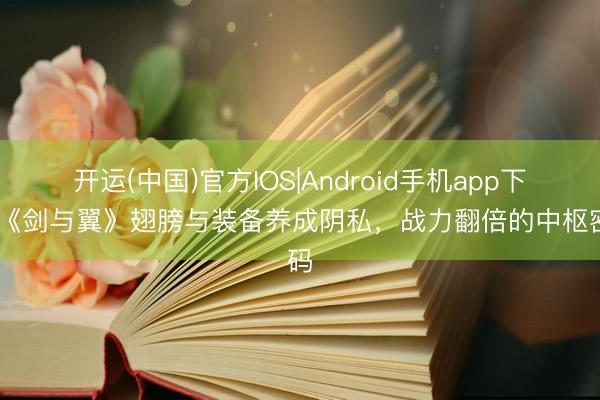 开运(中国)官方IOS|Android手机app下载 《剑与翼》翅膀与装备养成阴私，战力翻倍的中枢密码