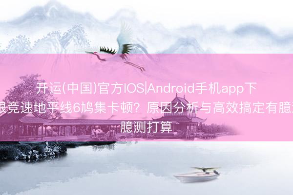开运(中国)官方IOS|Android手机app下载 极限竞速地平线6鸠集卡顿？原因分析与高效搞定有臆测打算