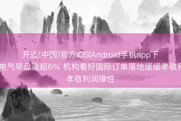 开运(中国)官方IOS|Android手机app下载 东方电气早盘涨超6% 机构看好国际订单落地缓缓孝敬利润弹性