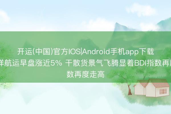 开运(中国)官方IOS|Android手机app下载 太平洋航运早盘涨近5% 干散货景气飞腾显着BDI指数再度走高